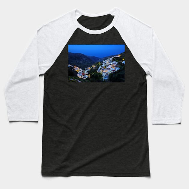 Koronos village, Naxos island Baseball T-Shirt by Cretense72